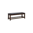 thumbnail image 1 of Maykoosh Southwestern Sensibilities Meagan I Bench , Brown Cherry - 16 X 48 X 18.5 Inches, Upholstery Color Espresso, Tapered Legs, Padded Leatherette Cushions, 1 of 5