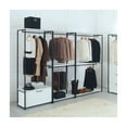 thumbnail image 1 of Walk In Closet System Wood Frame Organizer Freestanding Closet Storage Unit, 1 of 5
