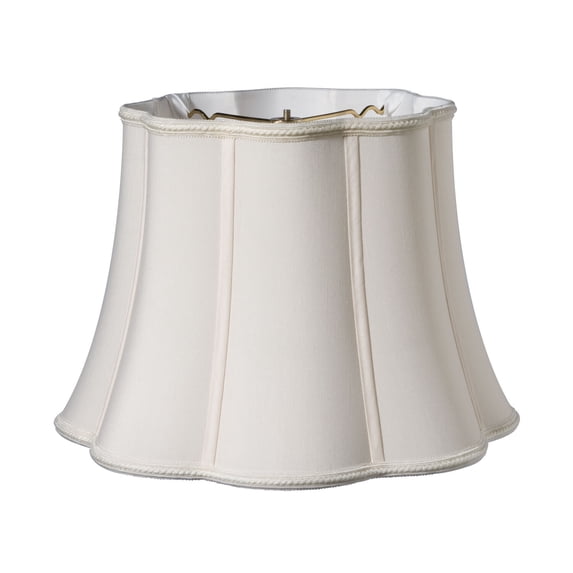 Maykoosh Mountain Lodge Slant Melon Out Scallop Softback Lampshade with Washer Fitter, Cream