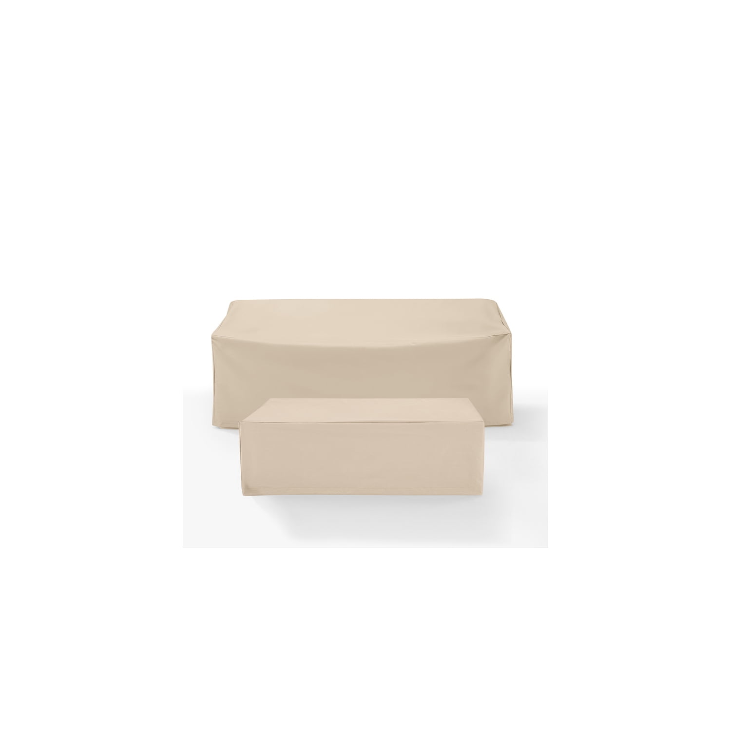 Outdoor Furniture Covers 2 Pack - Patio Sofa Set Protector, Waterproof, Durable, Tan, 48"W x 36.5"D x 14"H