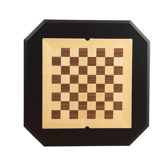 Maykoosh Suburban Sophistication Wooden Chess Game Tablewith One Drawer, Black
