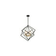 thumbnail image 1 of Geometric Pendant Light - Black & Brass Cage - 5 Inch Wide - Modern Industrial Lighting, 1 of 4