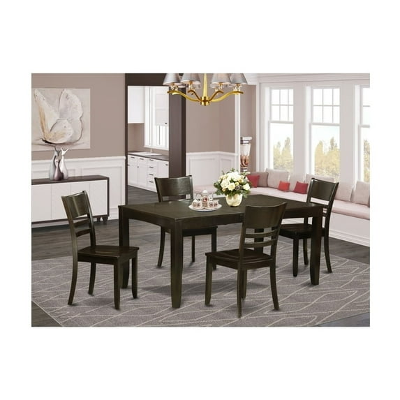 Dining Set - Table with Leaf & Chairs - Modern Dining Room Furniture
