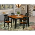 thumbnail image 1 of Dining Table Set - 54 Inch Kitchen Table with 8 Chairs - Black & Cherry Finish - Modern Design, 1 of 1