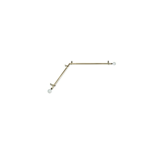 Curtain Rods - 360? Rotation Corner Connectors - Steel Metal Hardware - Finials Included