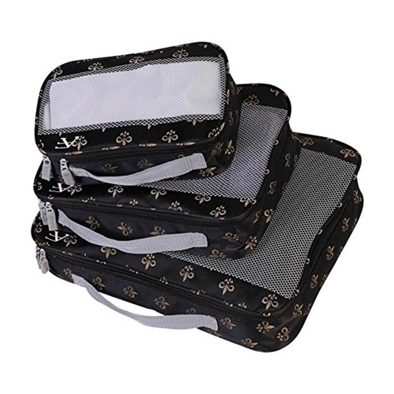 Packing Cubes Set - Travel Organizers Large Medium Small - Double Zipper & Mesh Top