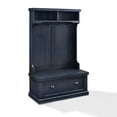 thumbnail image 1 of Hall Tree with Bench & Coat Rack - Entryway Organizer - Navy Finish, 1 of 10