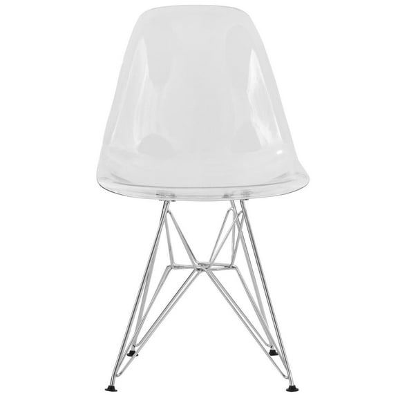 Eiffel Side Chair - Modern Ergonomic Dining Chair with Chrome Base - Office & Kitchen Seating
