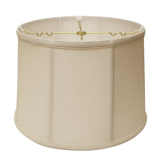 Retro Lampshade Drum Softback Slant Shade Vanilla Linen Silk Burlap Washer Fitter