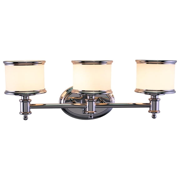 Chrome Bathroom Vanity Light Fixture - 3 Light - Tuscan Style - Modern Lighting