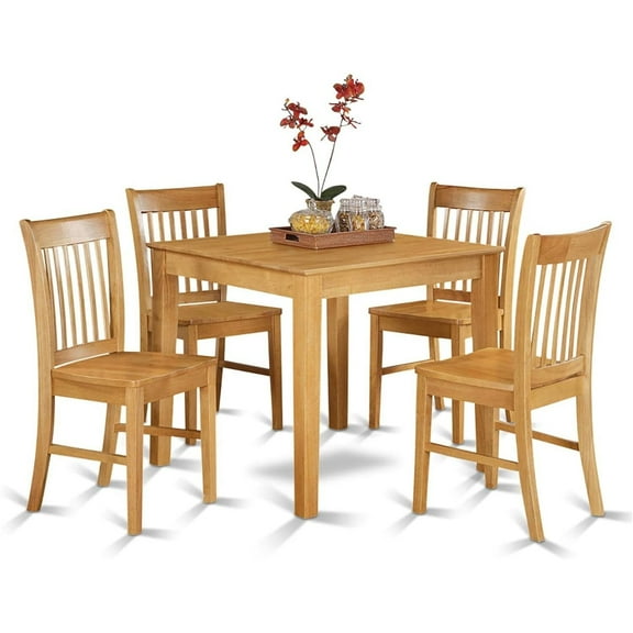 Maykoosh Tuscan Treats 3-Piece Small Kitchen Table Set with Square Dining Table and Floral-Inspired Chairs, Solid Hardwood Construction in Mahogany Finish for Cozy Dining Spaces
