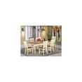 thumbnail image 1 of 7-Piece Kitchen Table Set - Dining Table & 6 Chairs - Buttermilk & Cherry Finish, 1 of 5