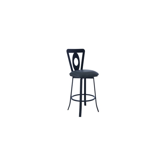 Gray Faux Leather Barstool - Modern Counter & Bar Height Seating