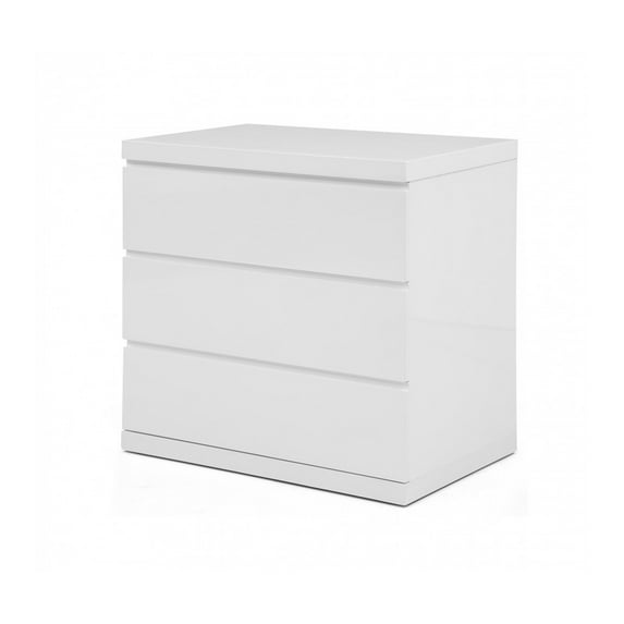 Tuscan Treats Dresser - High Gloss White - 30"W x 18"D x 48"H - Modern Bedroom Storage