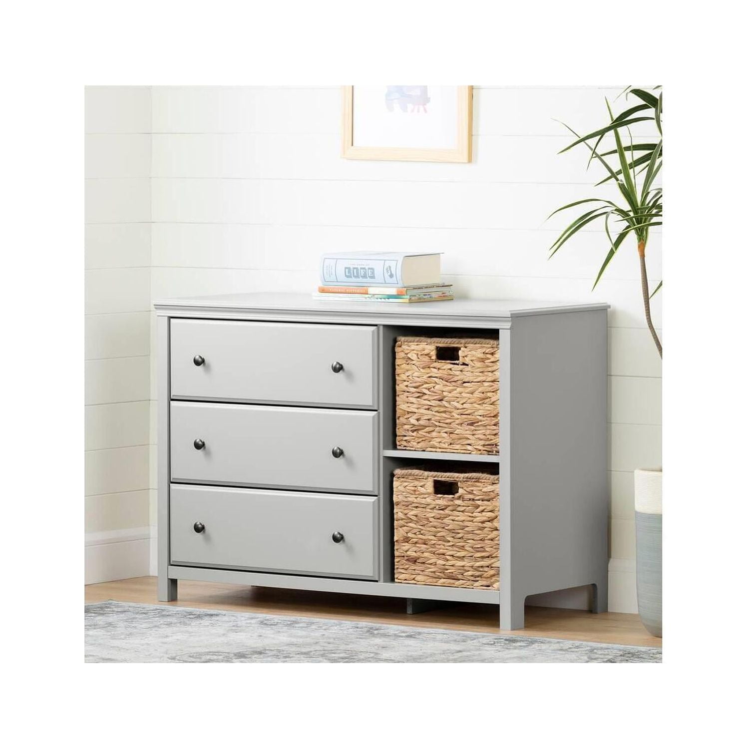 Maykoosh Urban Oasis 3Drawer Dresser With Storage Baskets
