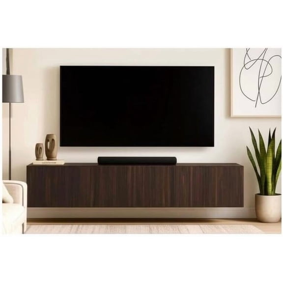 Maykoosh Urban Oasis 65 Inches Luxurious and Durable Floating TV Stand Wall Mounted Entertainment Center with Cable Management, Sturdy Floating Entertainment Center Black