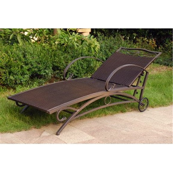 Victorian Chaise Lounge - Resin Outdoor Lounger - Adjustable Patio Furniture - UV Resistant - 73 Inch