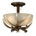 thumbnail image 1 of Victorian Flush Mount Ceiling Light, Bronze Finish, Cr me Glass Shade, Rustic Farmhouse Lighting, 12 Inch Wide, 1 of 4