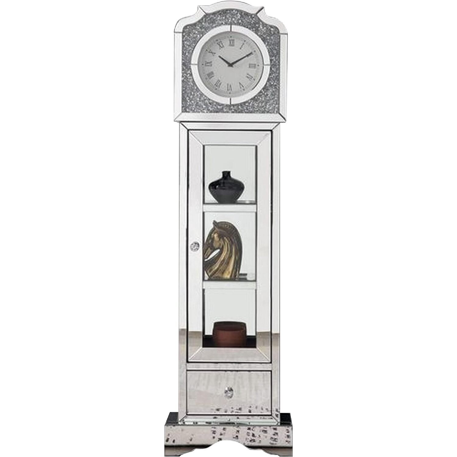 Maykoosh Victorian Vintage 63 Inch Doe Mirrored Clock, 3 Shelves ...