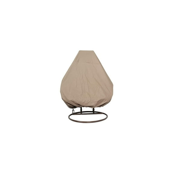 Wicker Hanging Egg Chair For Two - Vintage Outdoor Swing Seat With Cover - Patio Relaxation