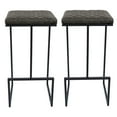 thumbnail image 1 of Vintage Leather Bar Stools - Set of 2 - Modern Kitchen Island Seating, 1 of 5