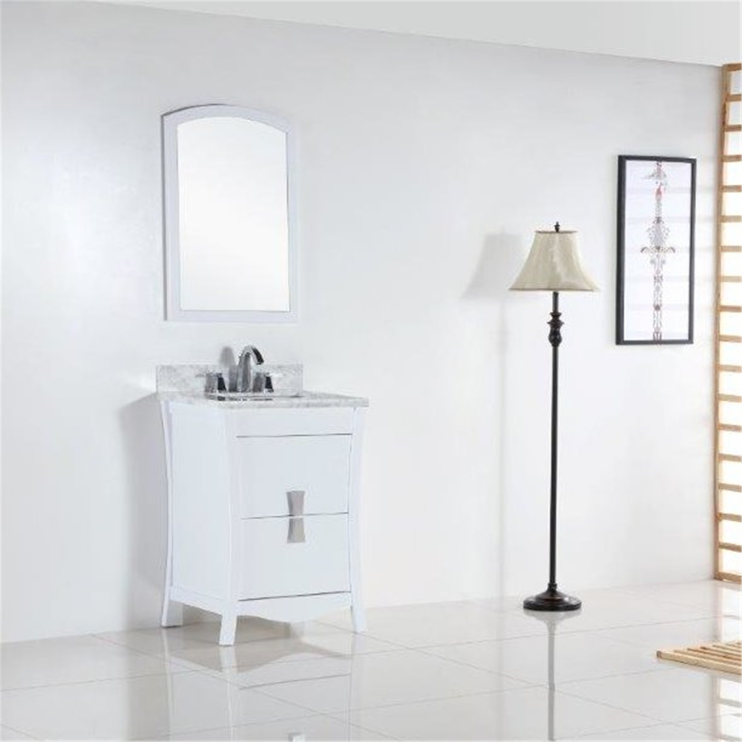 Maykoosh Vintage Variety Sink Vanity With White Carrara Top, 33.86'' H X 24.49'' W X 18.5'' D, Kitchen Sink, Bathroom Sink, Undermount Sink, Vessel Sink, Farmhouse Sink, Stainless Steel Sink