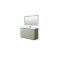 thumbnail image 1 of 60 Inch Single Bathroom Vanity Light Green with White Marble Top & Mirror, 1 of 6
