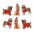thumbnail image 1 of Winter Dog Figurines Set - Holiday Home Decor - Festive Dog Ornaments - Christmas Decorations - 6 Piece Set, 1 of 1