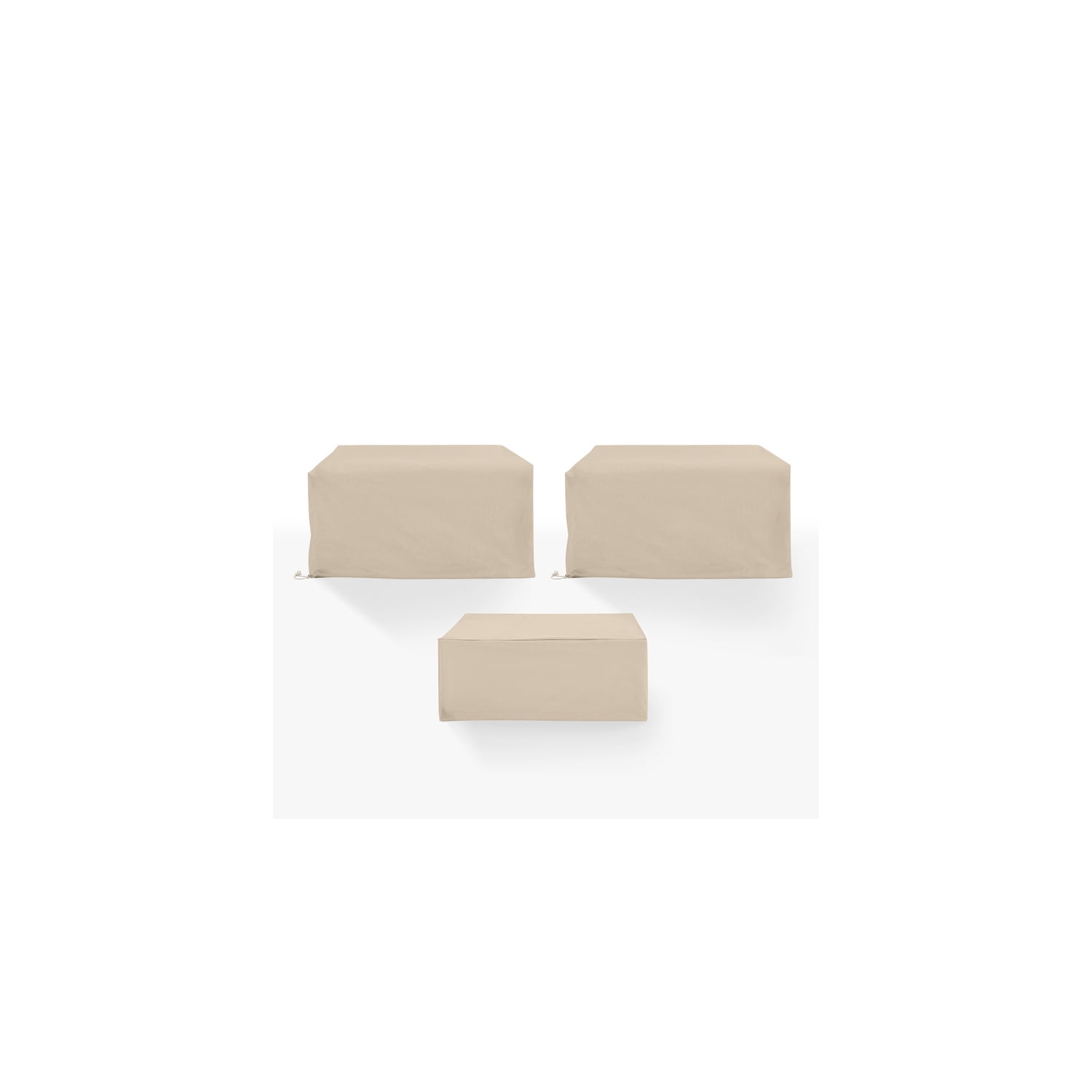 Outdoor Furniture Covers 3Pc Set - Patio Loveseat & Table Cover - Waterproof, Durable, Tan
