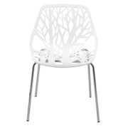 Modern Dining Chair - Zen Zone Accent Chair with Chromed Legs - Contemporary Home Furniture