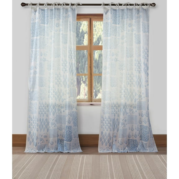 Mayla Floral Cotton Window Curtain Set