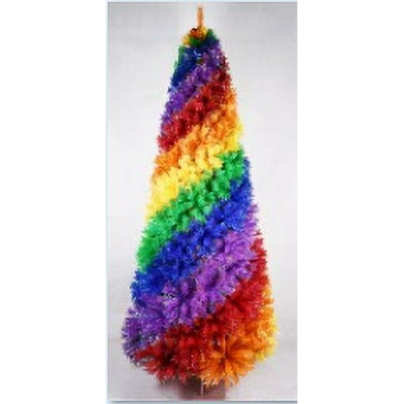 Maylaviu 6FT Artificial Colorful Rainbow Christmas Tree, Hinged Xmas Tree with 1248 PVC Branch Tips