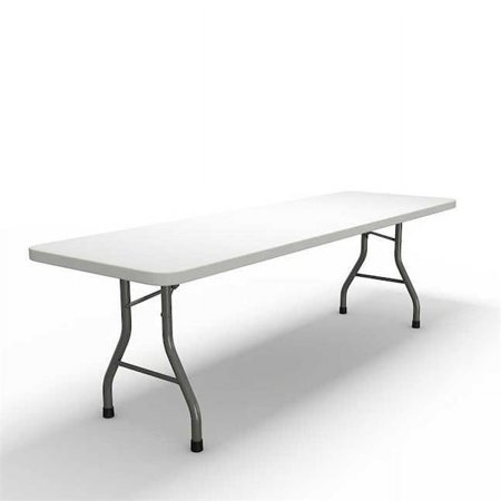 Mayline Event Series Rectangular Folding Table - Dark Gray & White - 30 x 96 in.