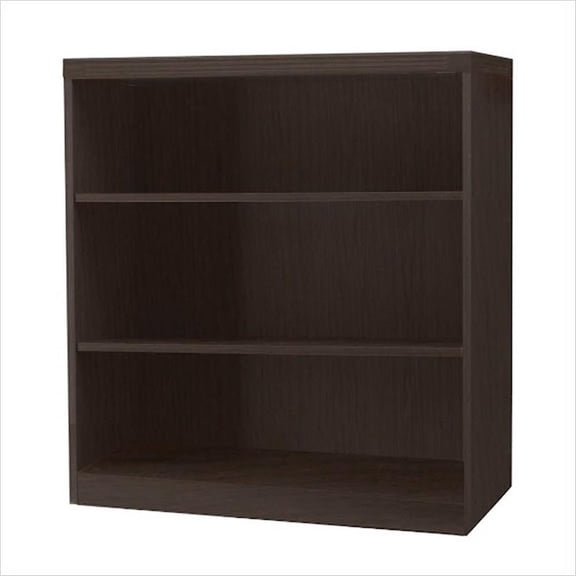 Mayline Aberdeen 3 Shelf Bookcase in Mocha
