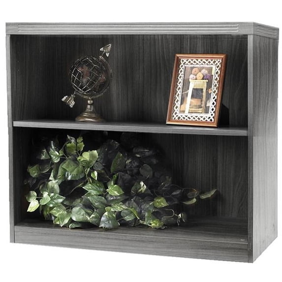 Mayline Aberdeen Series 2 Shelf Bookcase in Gray Steel