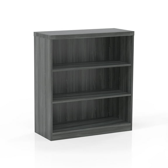 Mayline Aberdeen Series 3 Shelf Bookcase in Gray Steel
