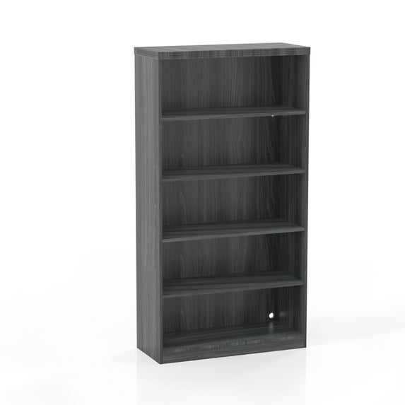 Mayline Aberdeen Series 5 Shelf Bookcase in Gray Steel