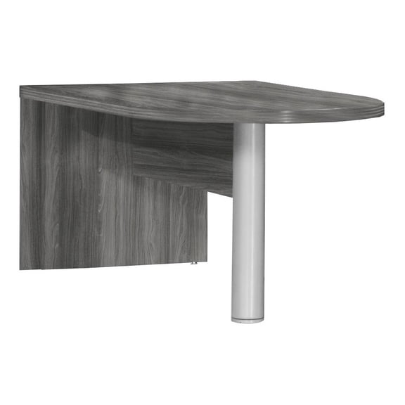 Mayline Aberdeen Series 72" Freestanding Peninsula in Gray Steel