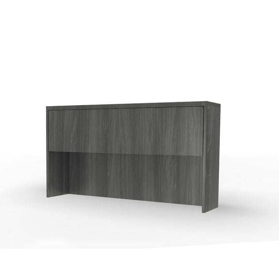 Mayline Aberdeen Series 72" Hutch with Wood Doors in Gray Steel