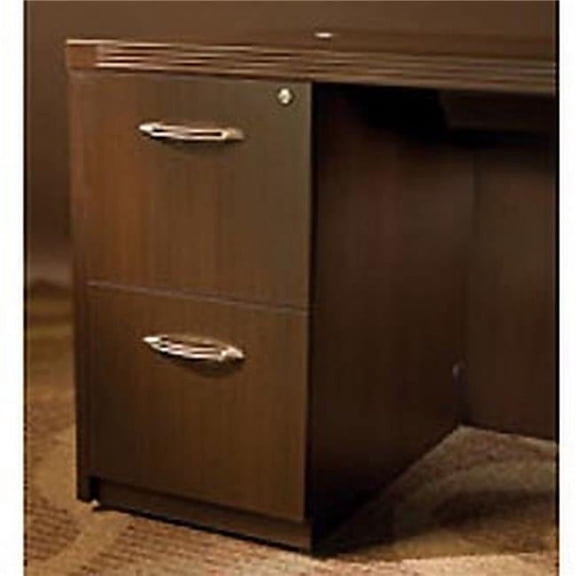 Mayline Aberdeen Series File & File Desk Pedestal - Mocha - 27.5 x 15.25 x 26.5 in.