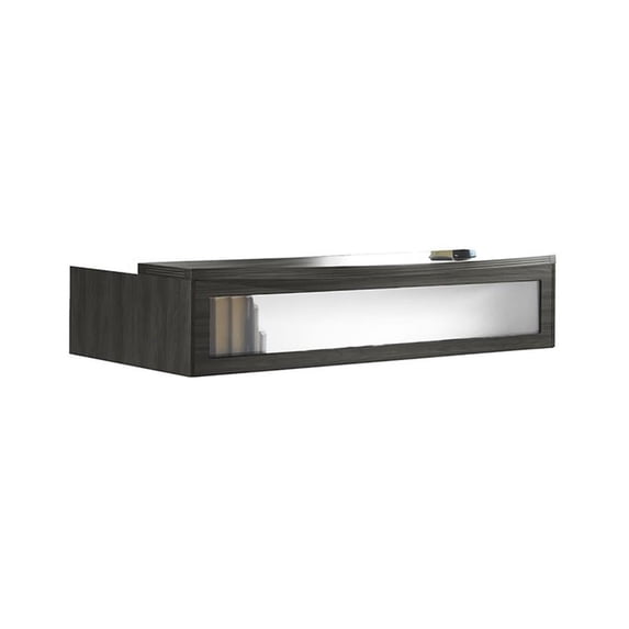 Mayline Aberdeen Series Reception Transaction Counter in Gray Steel
