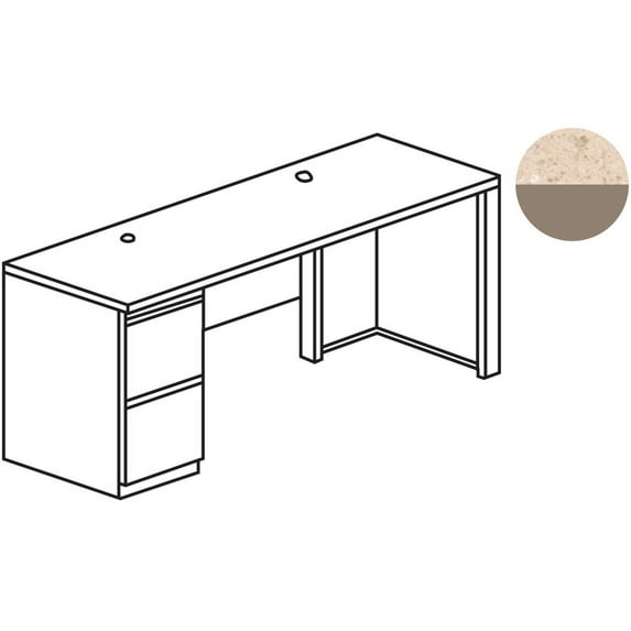 Mayline CSII C1173 Credenza with F/F Pedestal