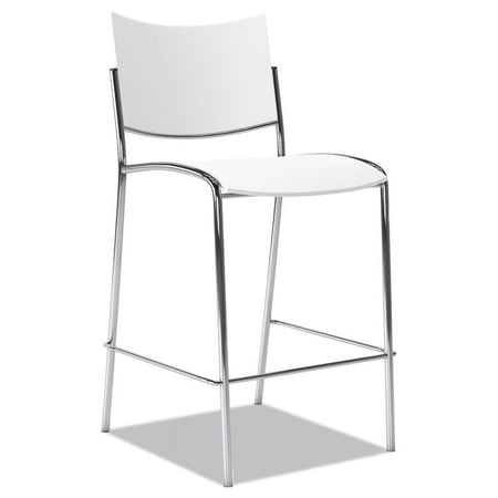 Mayline Escalate Series Polypropylene Stool in White (Set of 2)