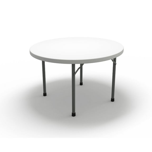 Mayline Event Series 60" Round Folding Table in Dark Gray and White
