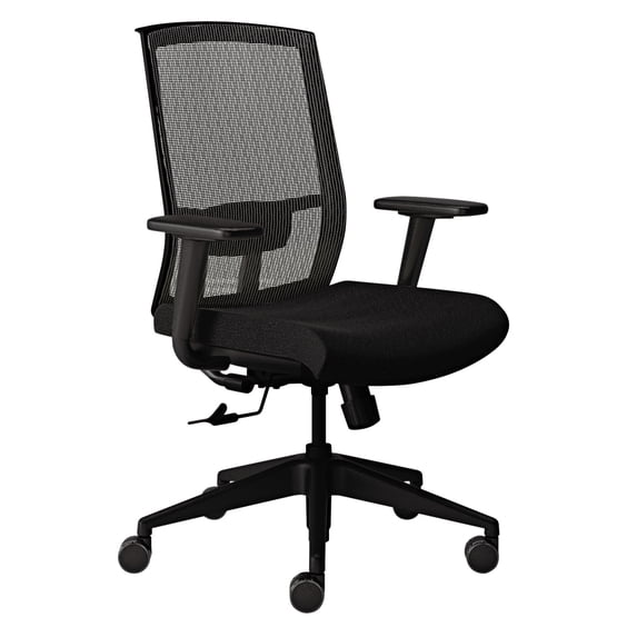 Mayline Gist Multi-Purpose Chair, Black/Silver