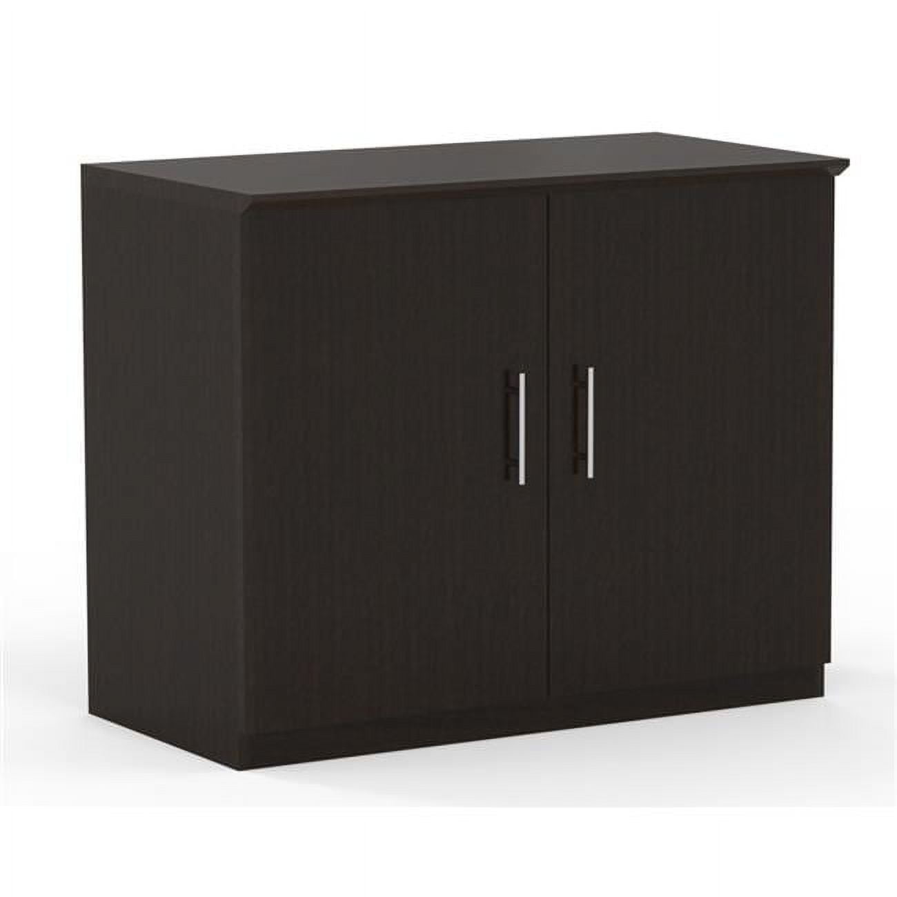 Mocha Laminate Office Storage Cabinet with Adjustable Shelving