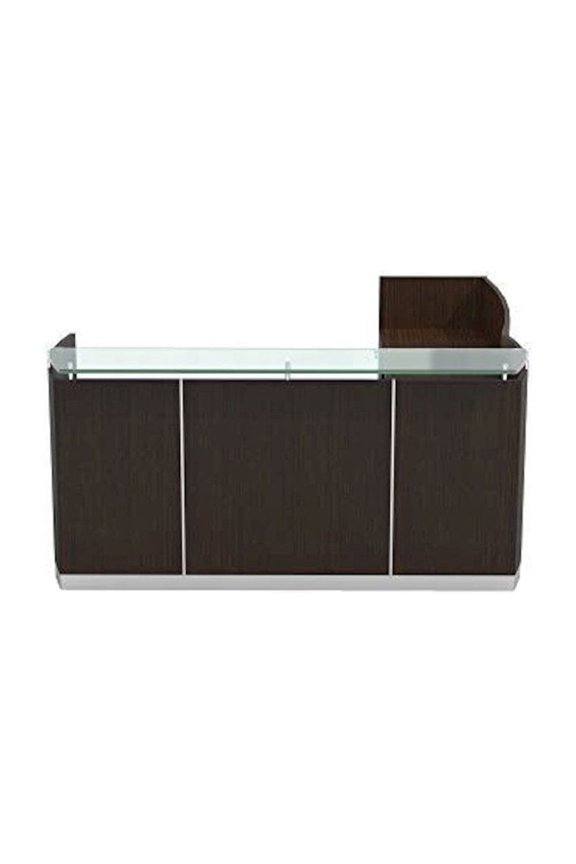 Medina 87"" x 62"" Reception Station in Mocha Laminate