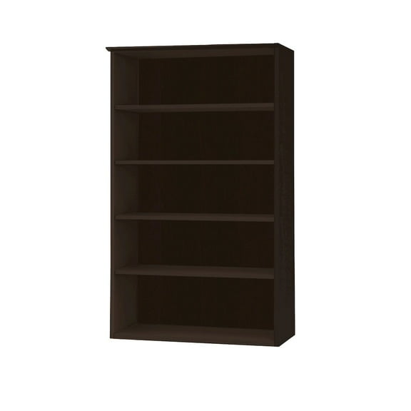 Mayline Medina Bookcase (5 Shelf) in Mocha