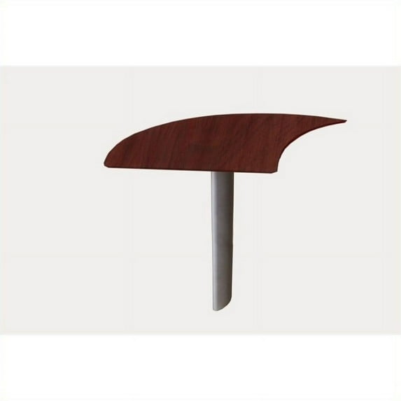 Mayline Medina Curved Desk Extension (Left) in Mahogany