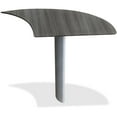 thumbnail image 1 of Mayline Medina Curved Desk Extension (Right) in Gray Steel, 1 of 4